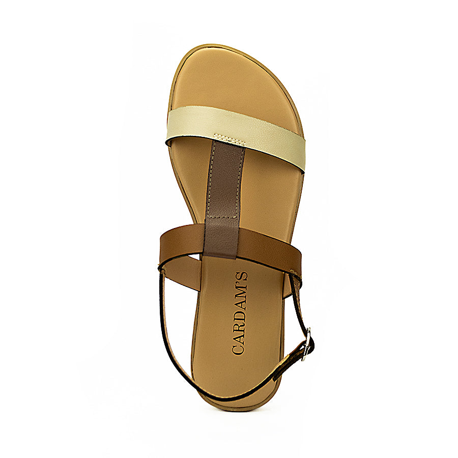 Cardams ECLA WA 00013 Blue/Tan Flat Sandals