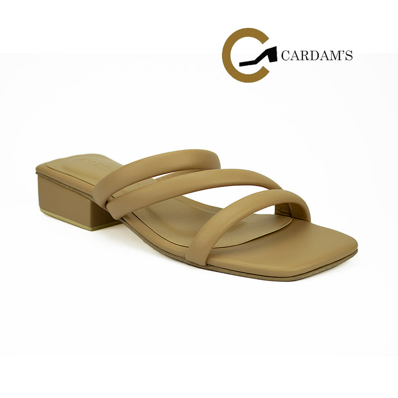 Cardams ECLB ED 00130 Beige/Black/White Women Heeled Sandals