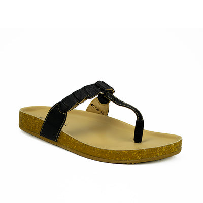 Cardams ECLB EPVS 00100 Black/Brown Women Flats Sandals