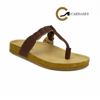 Cardams ECLB EPVS 00100 Black/Brown Women Flats Sandals