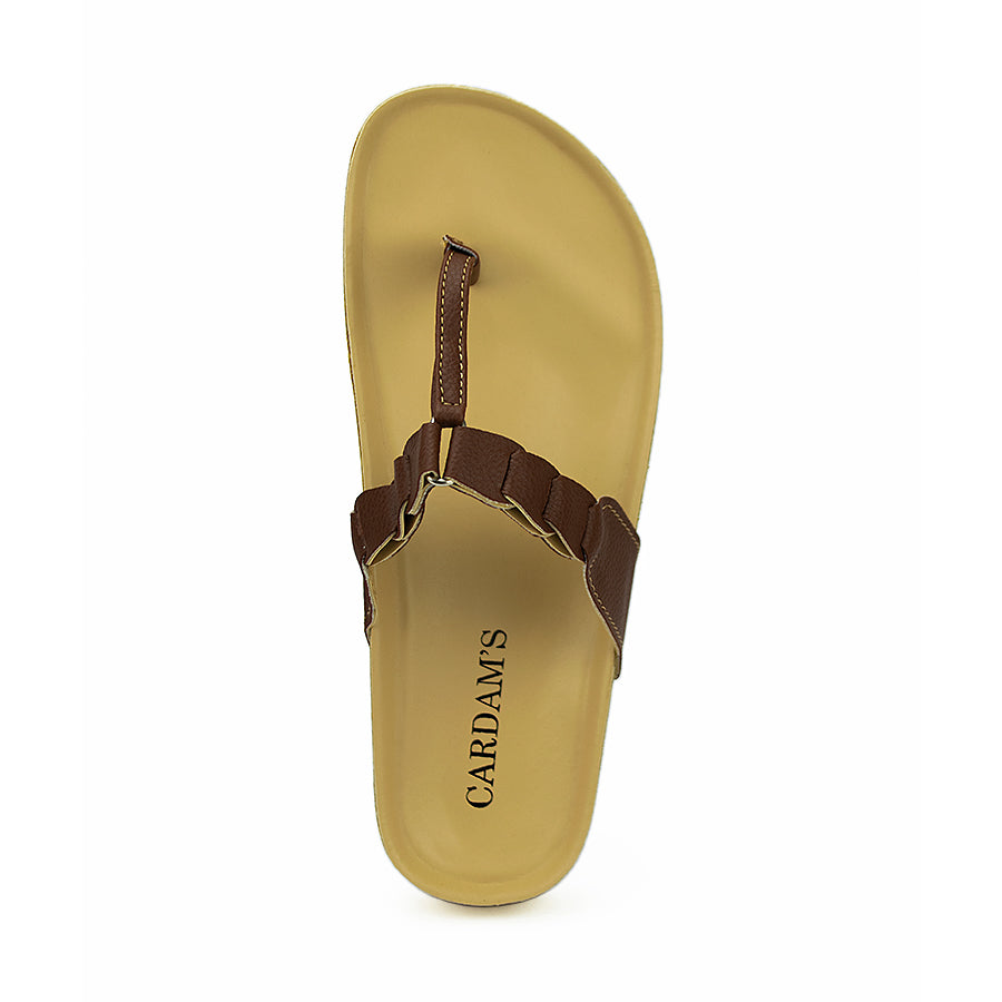 Cardams ECLB EPVS 00100 Black/Brown Women Flats Sandals