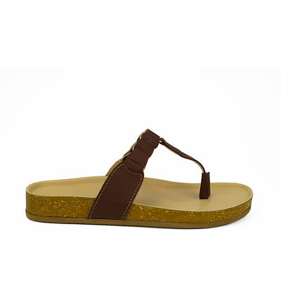 Cardams ECLB EPVS 00100 Black/Brown Women Flats Sandals