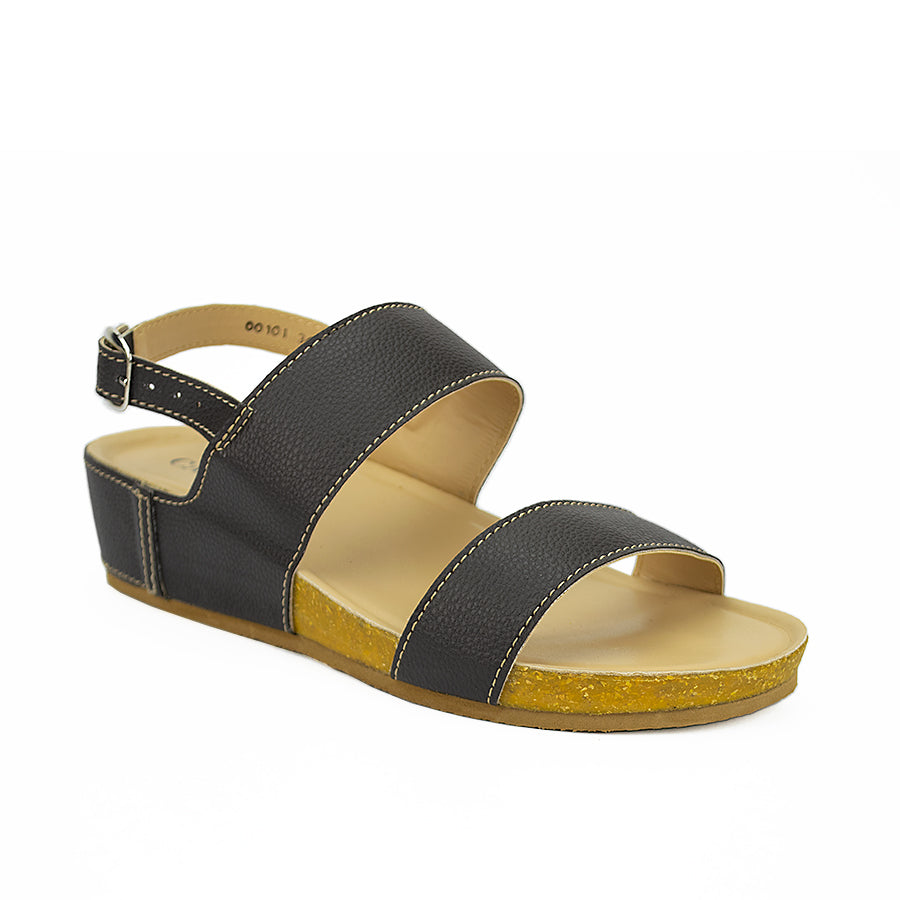 Cardams ECLB EPVS 00101 Dark Brown/Nude Women Wedge Sandals