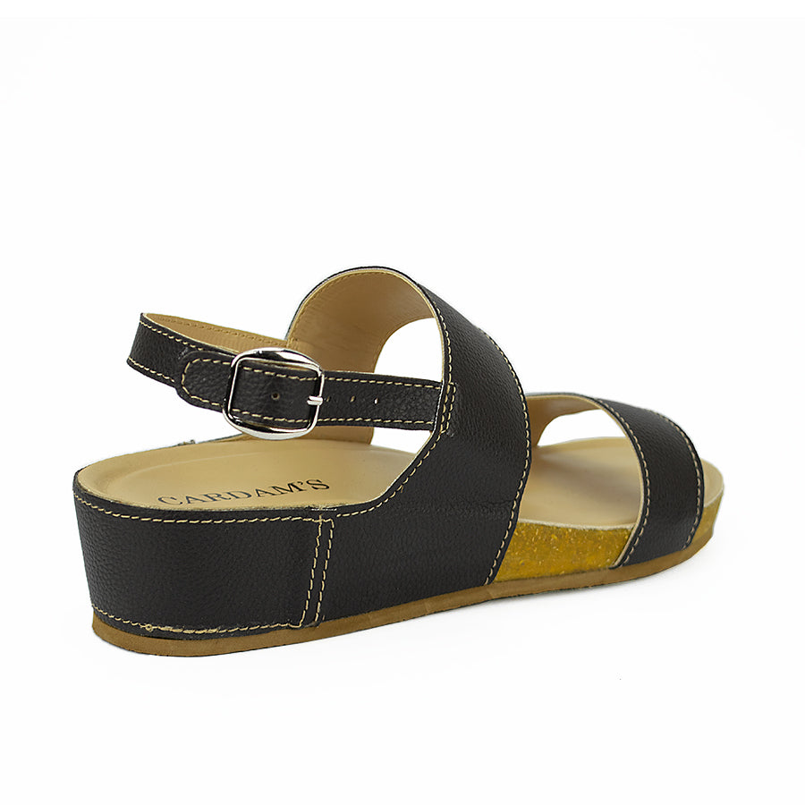 Cardams ECLB EPVS 00101 Dark Brown/Nude Women Wedge Sandals