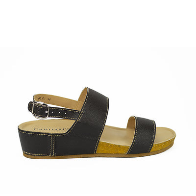 Cardams ECLB EPVS 00101 Dark Brown/Nude Women Wedge Sandals