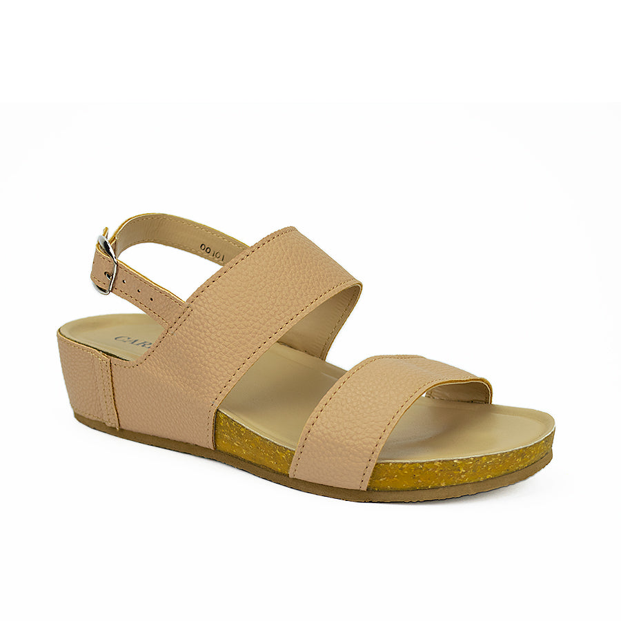 Cardams ECLB EPVS 00101 Dark Brown/Nude Women Wedge Sandals