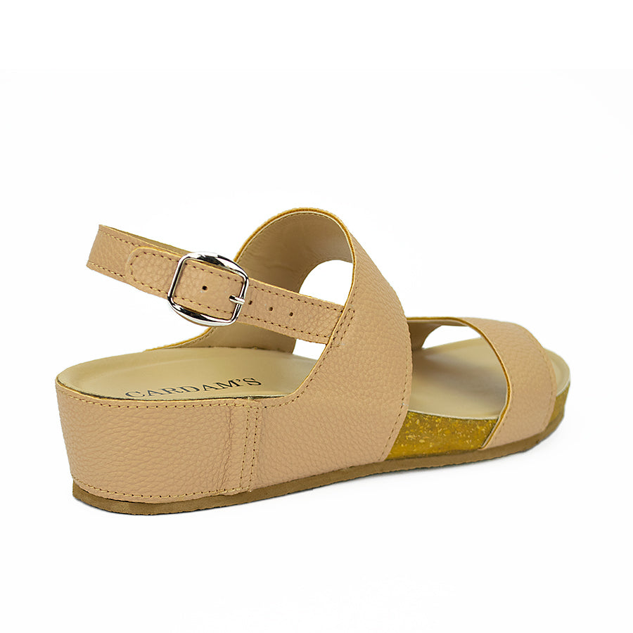 Cardams ECLB EPVS 00101 Dark Brown/Nude Women Wedge Sandals