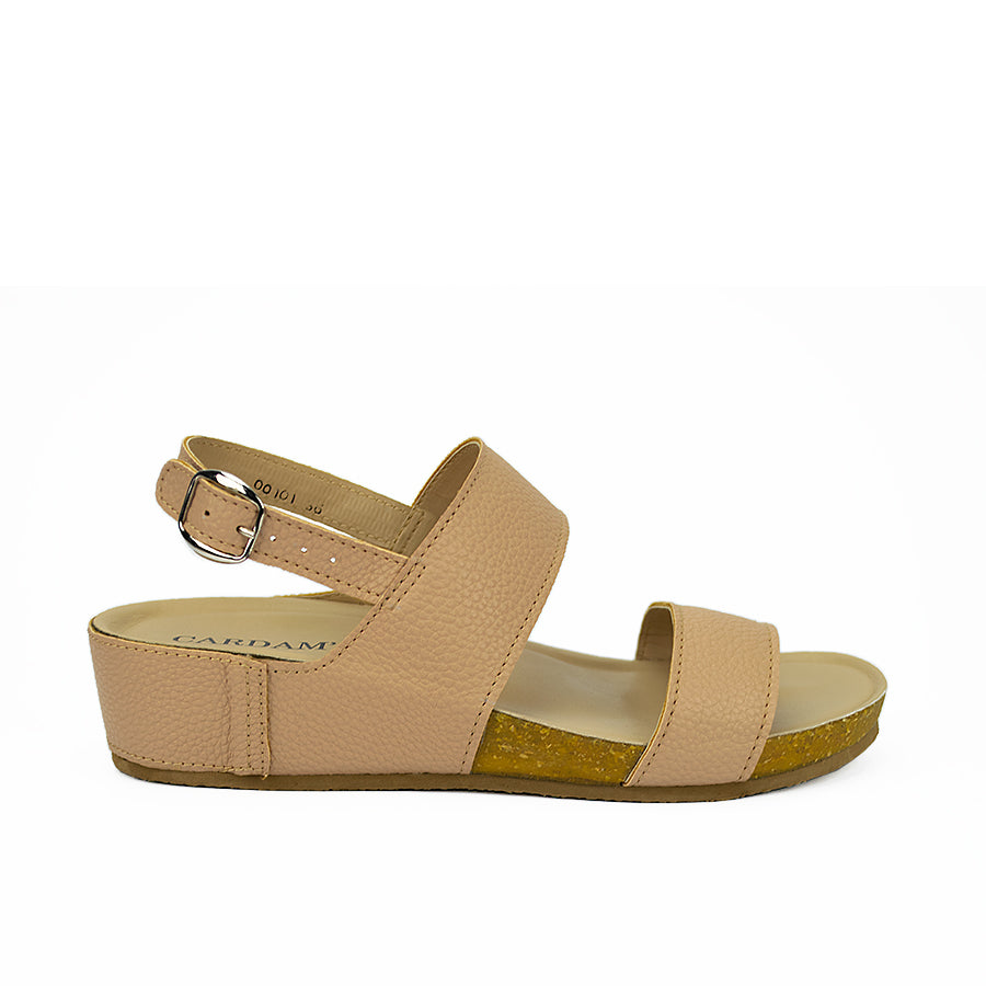Cardams ECLB EPVS 00101 Dark Brown/Nude Women Wedge Sandals