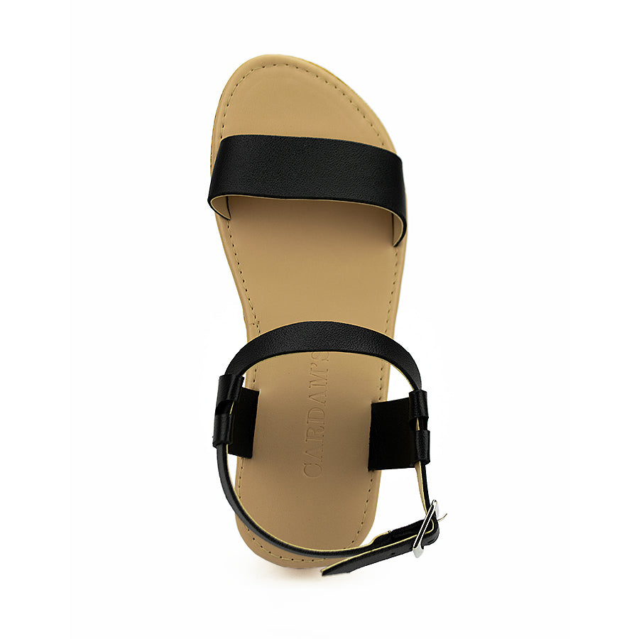 Cardams ECLB LNE 00119 Beige/Black Women Wedge Sandals