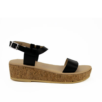 Cardams ECLB LNE 00119 Beige/Black Women Wedge Sandals