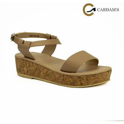 Cardams ECLB LNE 00119 Beige/Black Women Wedge Sandals