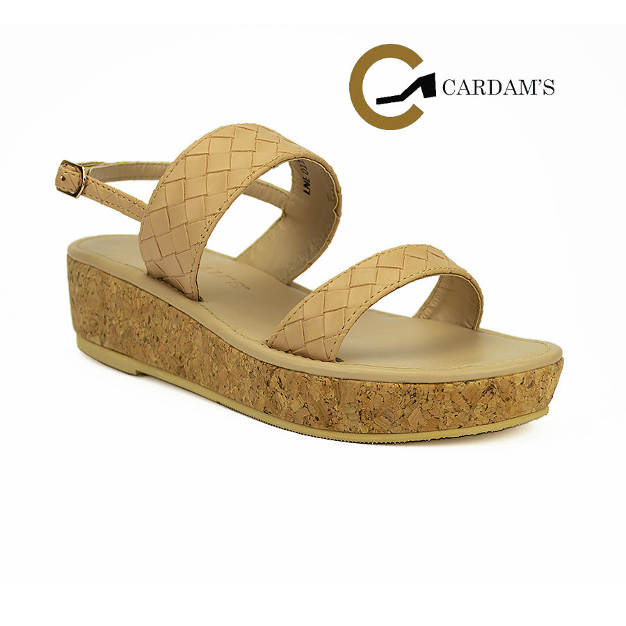 Cardams ECLB LNE 00120 Beige/Silver/Tan Women Wedge Sandals