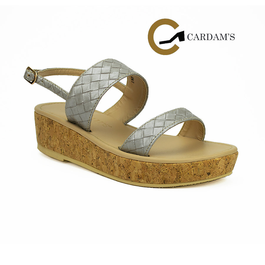 Cardams ECLB LNE 00120 Beige/Silver/Tan Women Wedge Sandals