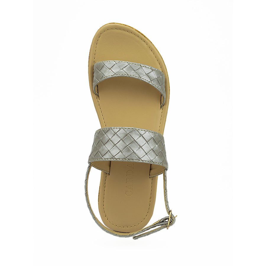 Cardams ECLB LNE 00120 Beige/Silver/Tan Women Wedge Sandals