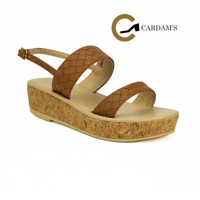 Cardams ECLB LNE 00120 Beige/Silver/Tan Women Wedge Sandals