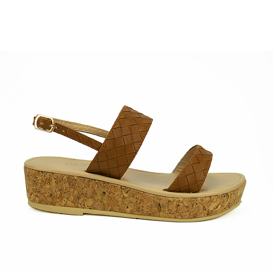 Cardams ECLB LNE 00120 Beige/Silver/Tan Women Wedge Sandals