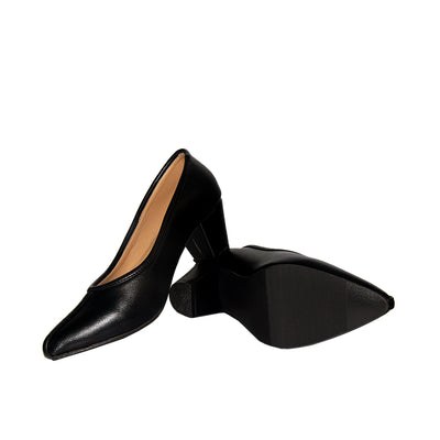 Cardams ECLB MAR 00080 Black/Brown Women Pumps