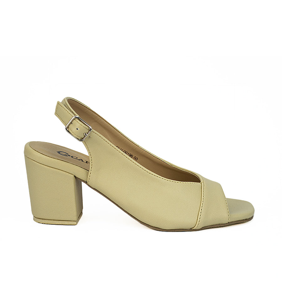 Cardams ECLB RSS 00196 Beige/Black Women Heeled Sandals