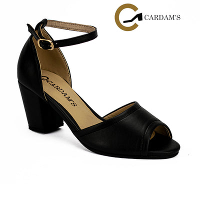 Cardams ECLB RSS 00197 Black/Brown/Cream Women Heeled Sandals