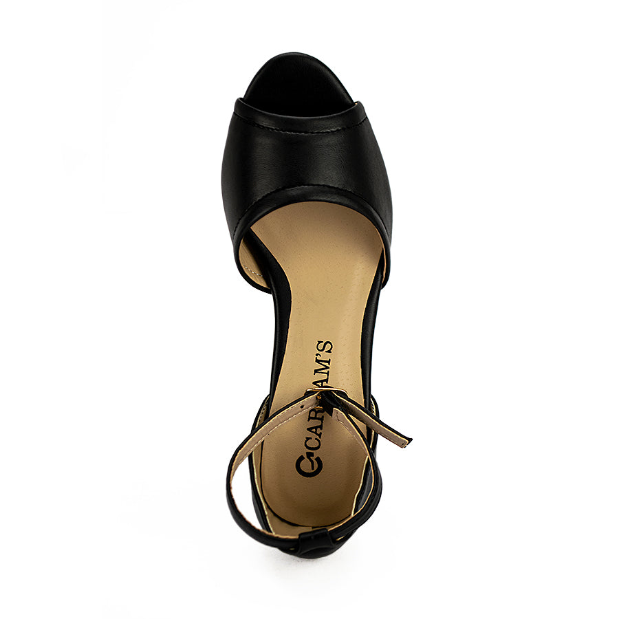 Cardams ECLB RSS 00197 Black/Brown/Cream Women Heeled Sandals