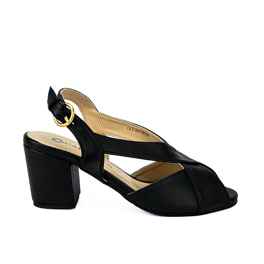 Cardams ECLB RSS 00198 Beige/Black/Cream Women Heeled Sandals