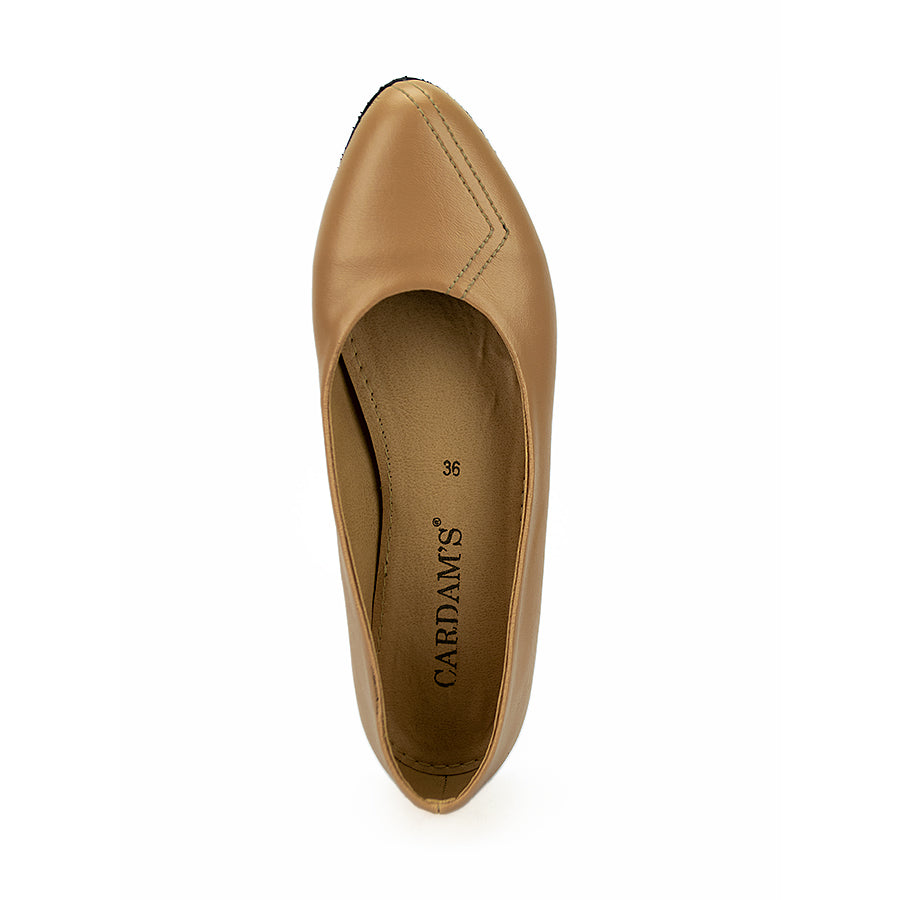 Cardams ECLB RSS 00117 Beige/Black Women Flats