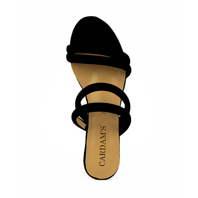 Cardams ECLB RSS 00134 Black/Tan Heeled Sandals