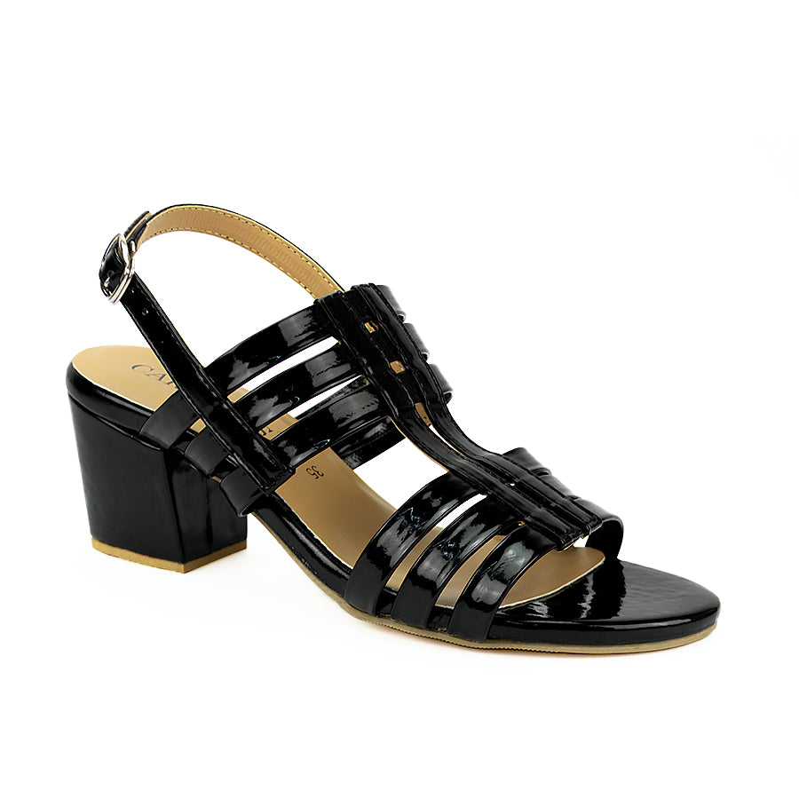 Cardams ECLB RSS 00136 Black/Taupe Heeled Sandals