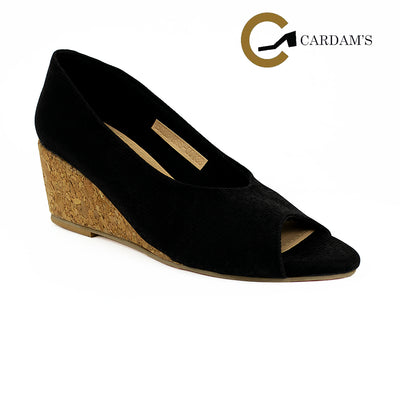 Cardams ECLB RSS 00138 Black/Gray Women Wedge Open Toe