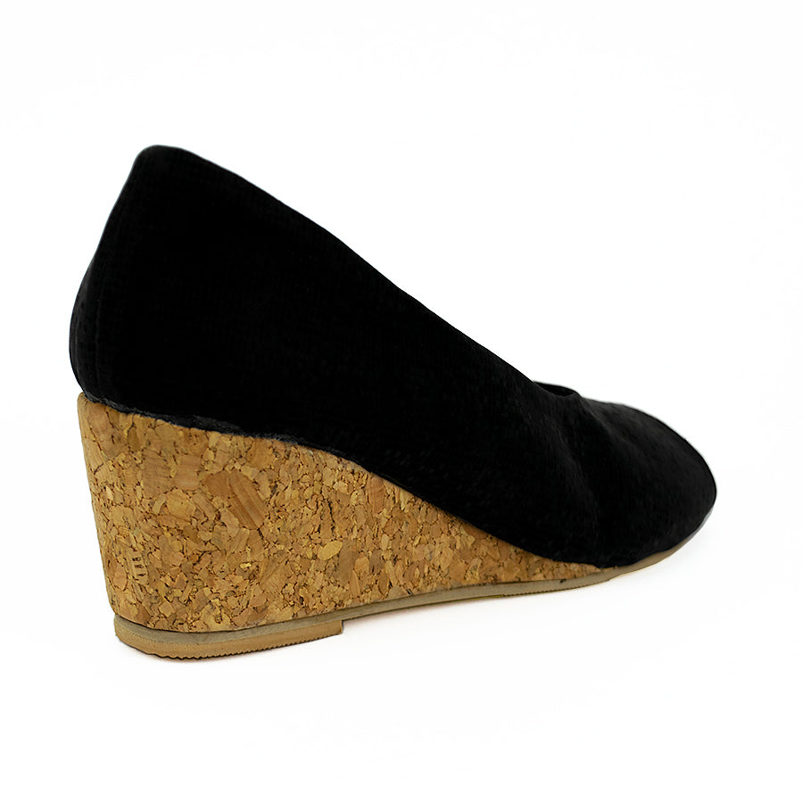 Cardams ECLB RSS 00138 Black/Gray Women Wedge Open Toe