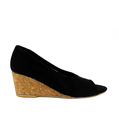 Cardams ECLB RSS 00138 Black/Gray Women Wedge Open Toe