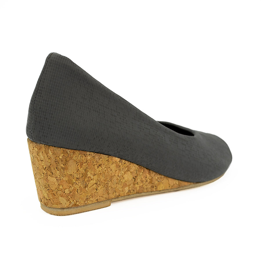 Cardams ECLB RSS 00138 Black/Gray Women Wedge Open Toe