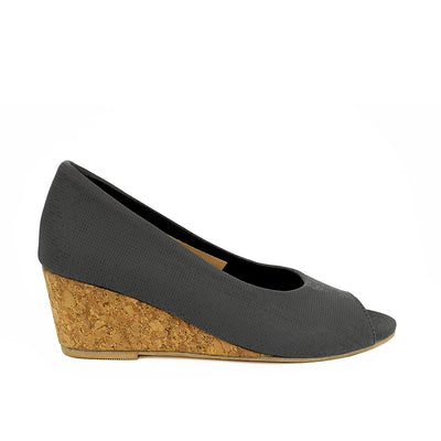Cardams ECLB RSS 00138 Black/Gray Women Wedge Open Toe