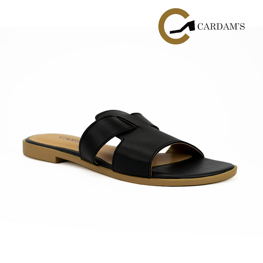 Cardams ECLB WA 00087 Beige/Black/Olive Green Women Flats Sandals
