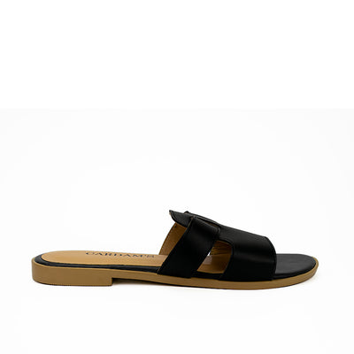 Cardams ECLB WA 00087 Beige/Black/Olive Green Women Flats Sandals