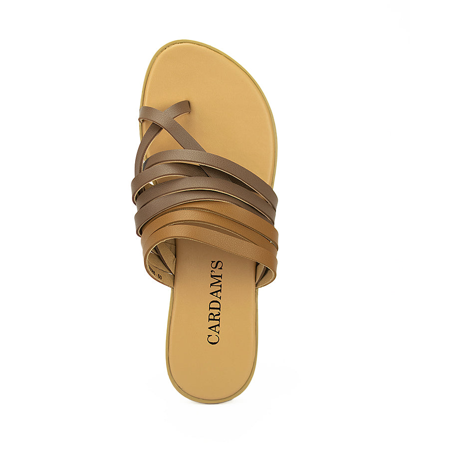 Cardams ECLB WA 00088 Brown/Blue Women Flats Sandals