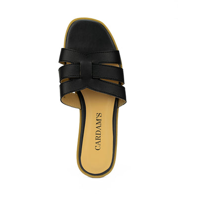 Cardams ECLB WA 00090 Black/Blue/Yellow Women Flats Sandals