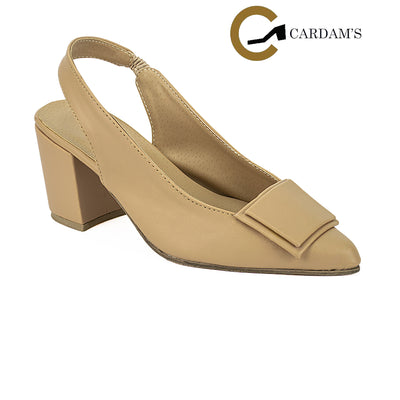 Cardams ECLC CN 00201 Beige/Black/Off White Women Heeled Mules