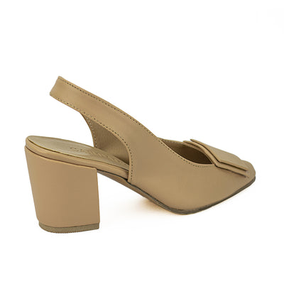 Cardams ECLC CN 00201 Beige/Black/Off White Women Heeled Mules