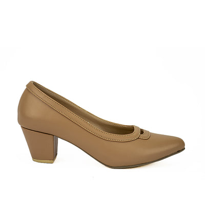 Cardams ECLC MAR 00081 Beige/Black Women Pumps