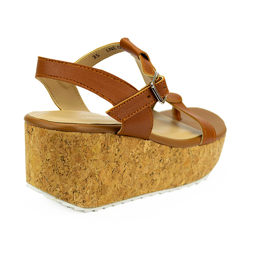 Cardams ECLB LNE 00149 Tan Women Wedge