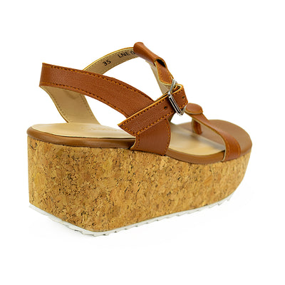Cardams ECLB LNE 00149 Tan Women Wedge