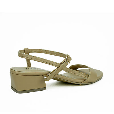 Cardams ECLB LNE 00182 Beige/Brown Heeled Sandals