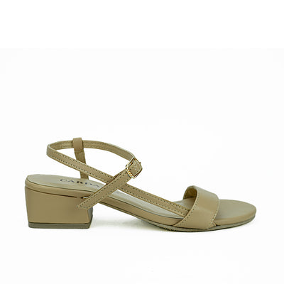 Cardams ECLB LNE 00182 Beige/Brown Heeled Sandals