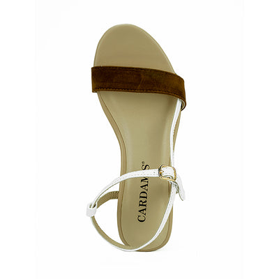 Cardams ECLB LNE 00182 Beige/Brown Heeled Sandals