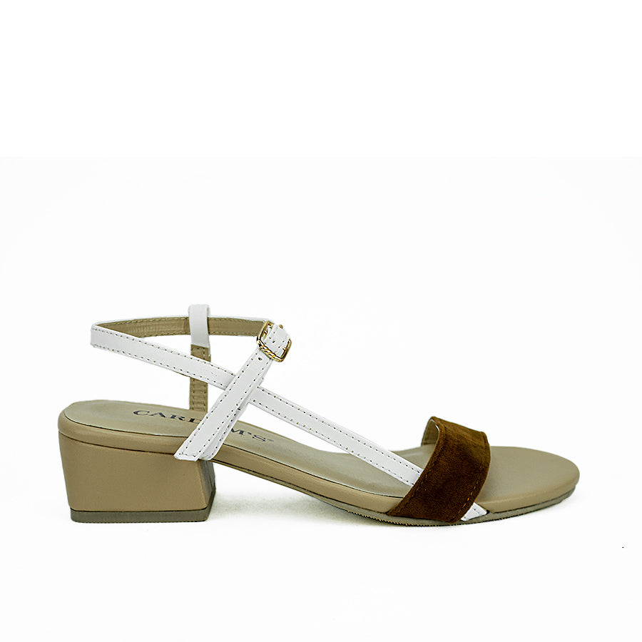 Cardams ECLB LNE 00182 Beige/Brown Heeled Sandals