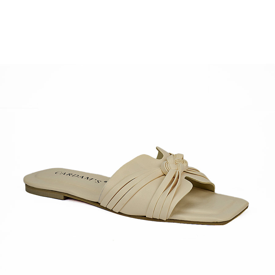 Cardams ECLB  NDM 00167 Black/Cream/White Women Flat Sandals