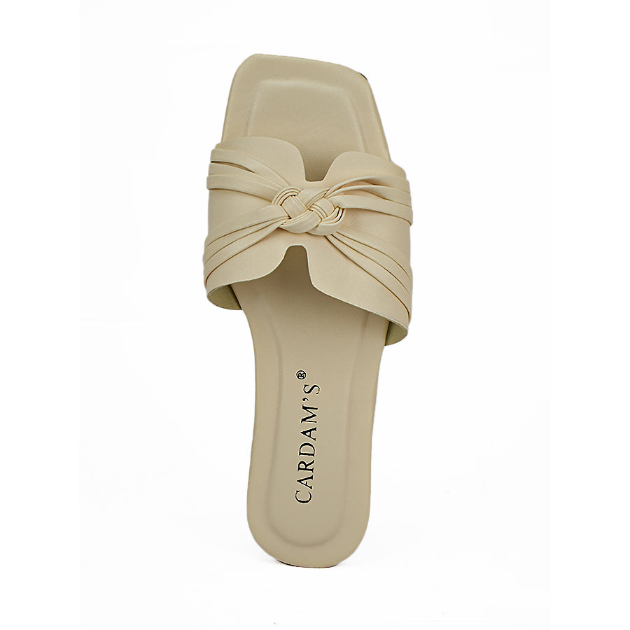 Cardams ECLB  NDM 00167 Black/Cream/White Women Flat Sandals