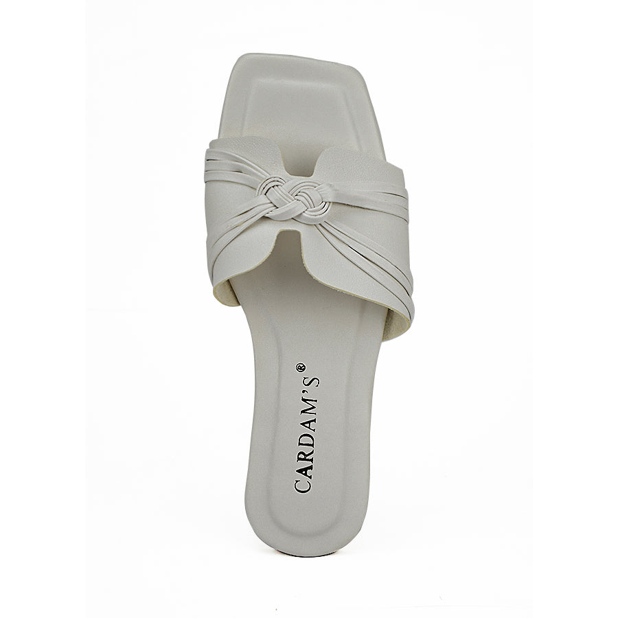 Cardams ECLB  NDM 00167 Black/Cream/White Women Flat Sandals