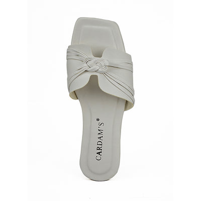 Cardams ECLB  NDM 00167 Black/Cream/White Women Flat Sandals
